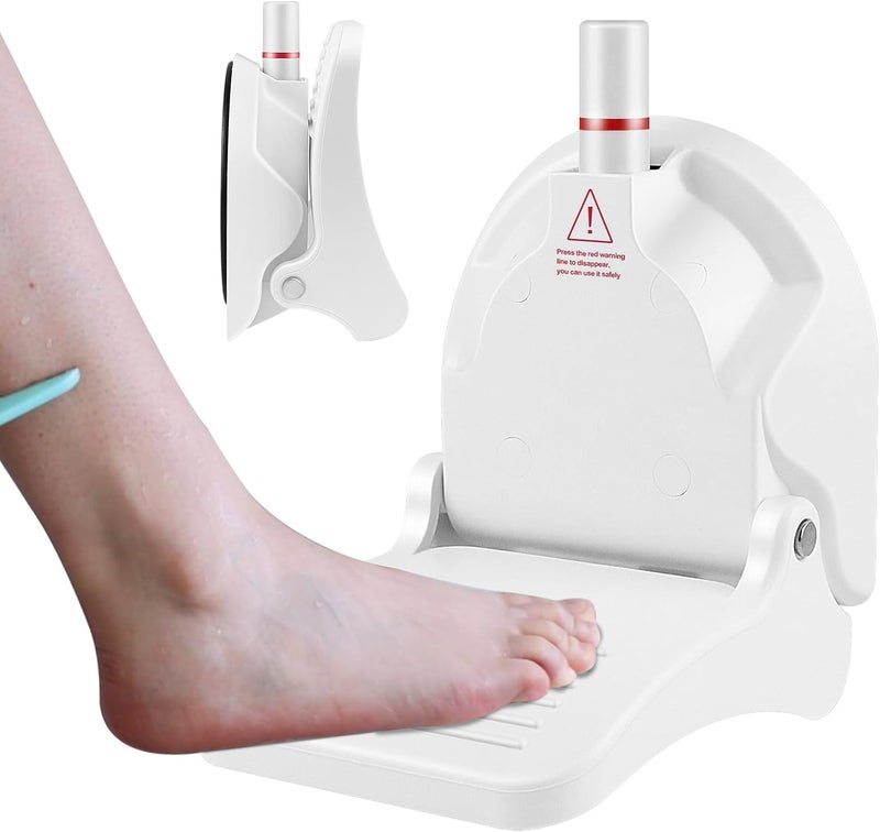 Ruppence Suction Cup Shower Foot Rest for Shaving Legs, Foldable Shower Step Foot Rest Tool Stand to Shave Legs, Anti-Slip Shower Ledge Leg Shaving Shelf - Image 1